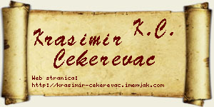Krasimir Čekerevac vizit kartica